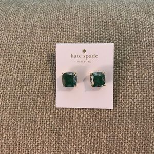 Kate Spade New York square stud earrings (green)